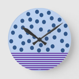 Horloge Ronde Bleu et violet temps pour s'amuser