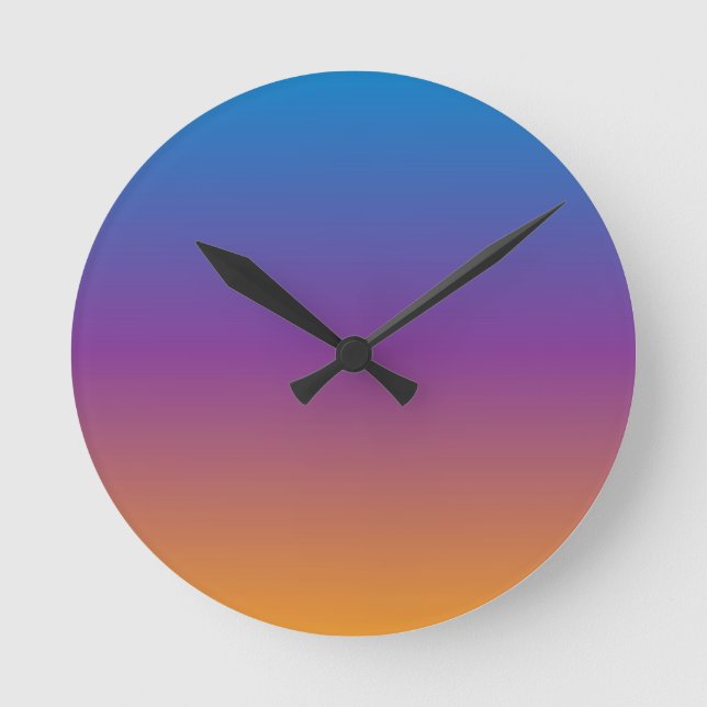 Horloge Ronde Bleu, violet et orange (Recto)