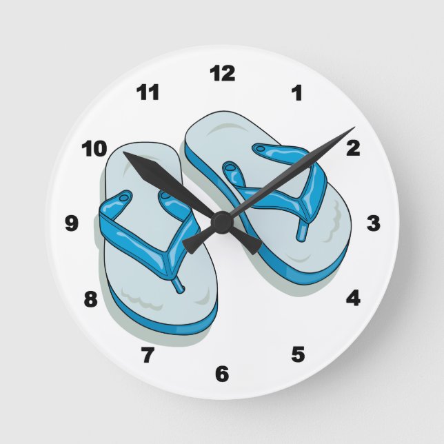 Horloge Ronde Bloc Flip Flops (Recto)