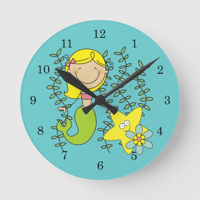 Horloge Ronde Blond Mermaid (Recto)