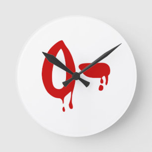 Horloge Ronde Blood Group O- Negative #Horror Hospital