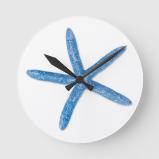 Horloge Ronde Blue Starfish
