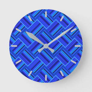 Horloge Ronde Blue stripes