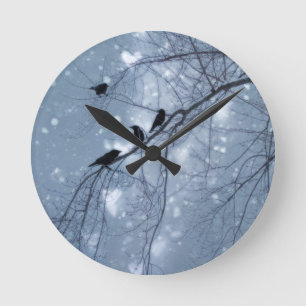 Horloge Ronde Blue Willowy