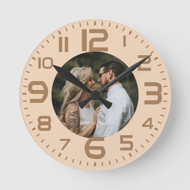 Horloge Ronde Boho Ajouter votre photo (Recto)