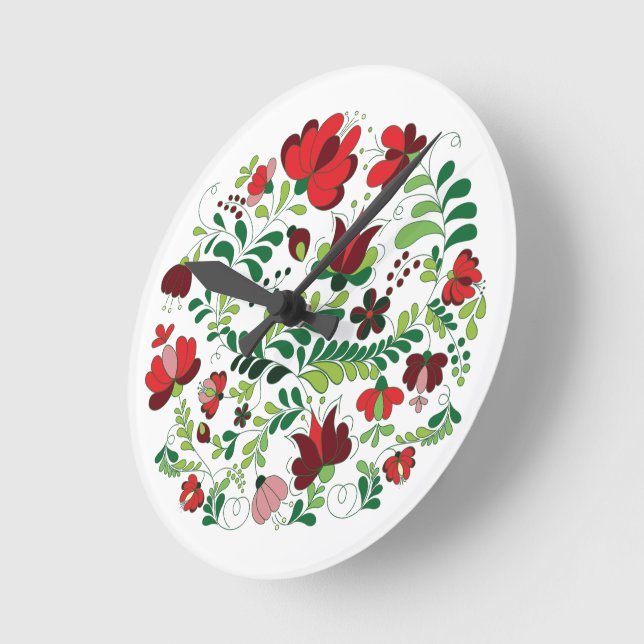 Horloge Ronde Boho Folk Floral Matyo (Angle)