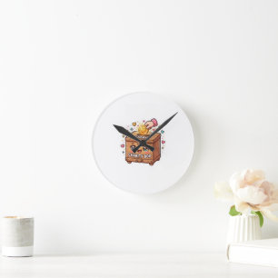 Horloge Ronde Boîte de Sadaka de charité Kawaii mignonne IslStic