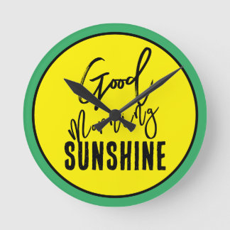 Horloge Ronde Bonjour soleil