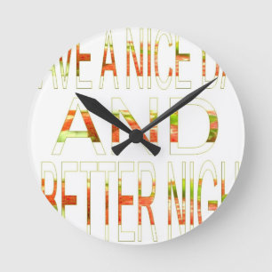 Horloge Ronde Bonne journée et meilleur art nocturne