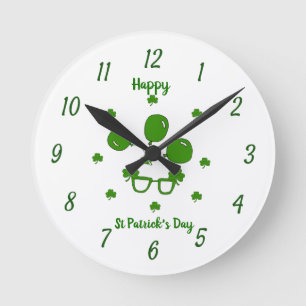 Horloge Ronde Bonne Saint Patrick's Day