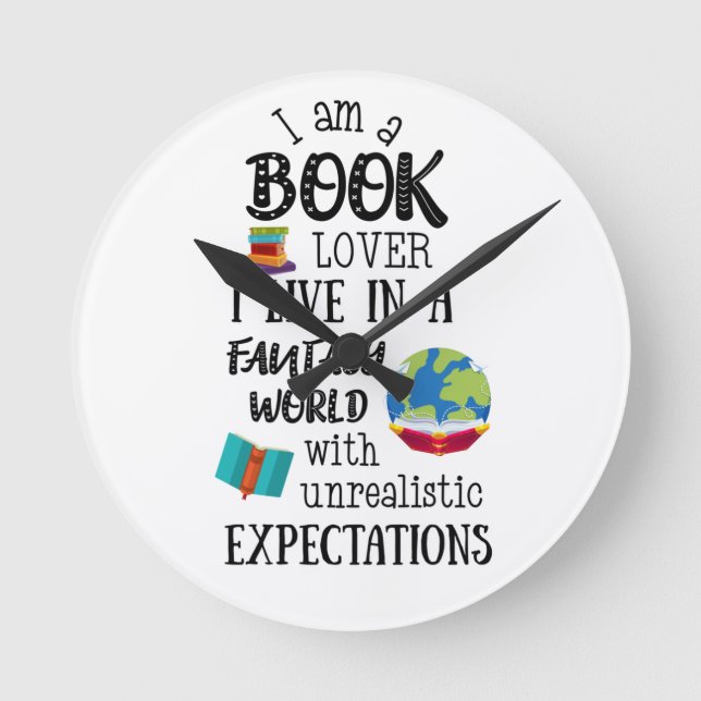 Horloge Ronde Book Lover Clock (Recto)