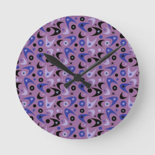 Horloge Ronde Boomerangs Rétro Personnalisables
