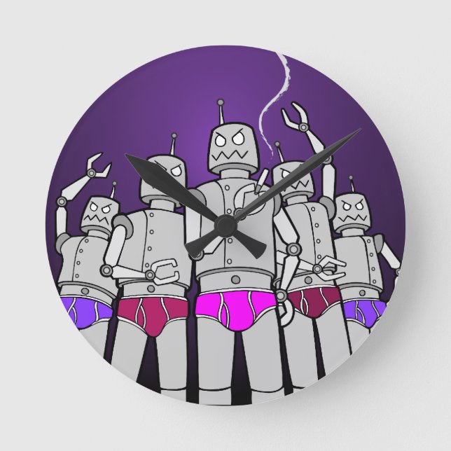 Horloge Ronde Bot-Huggers REVOLT Produits ! (Recto)