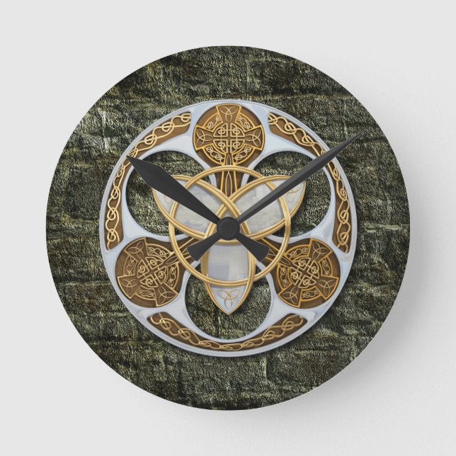Horloge Ronde Bouclier celtique (Recto)