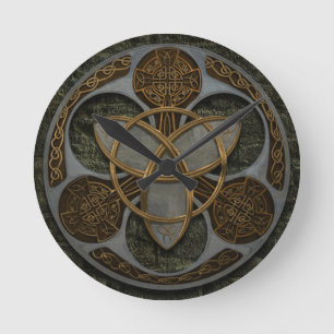Horloge Ronde Bouclier celtique de trinité