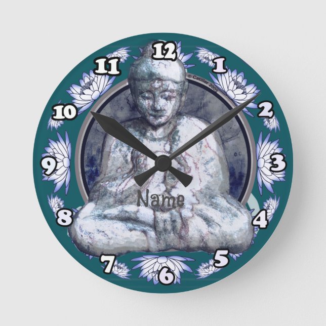 Horloge Ronde Bouddha Breathe (Recto)
