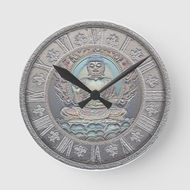 Horloge Ronde Bouddha Vintage (Recto)