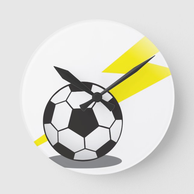Horloge Ronde Boule de football avec éclair (Recto)
