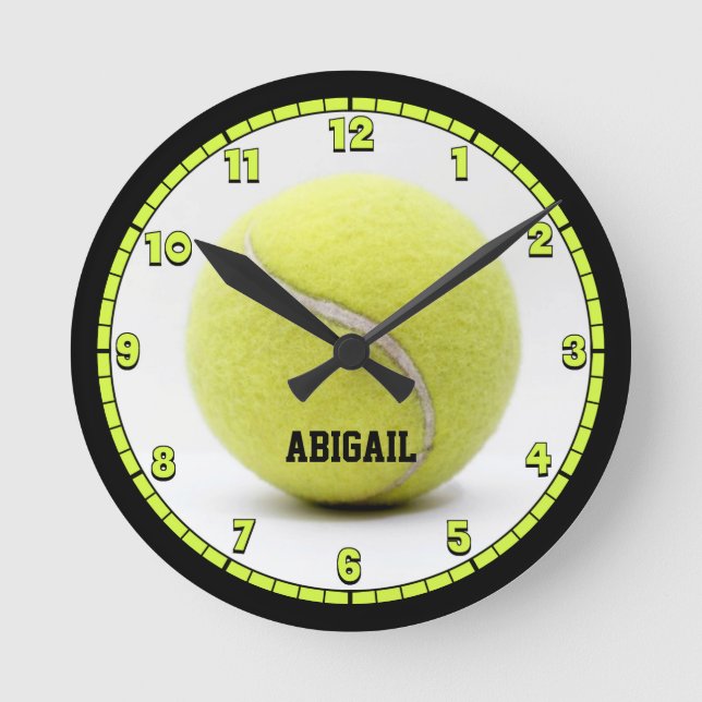 Horloge Ronde Boule de tennis personnalisée (Recto)