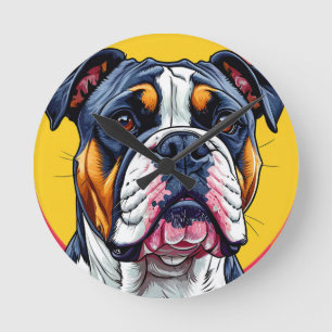 Horloge Ronde Bouledogue australien chien