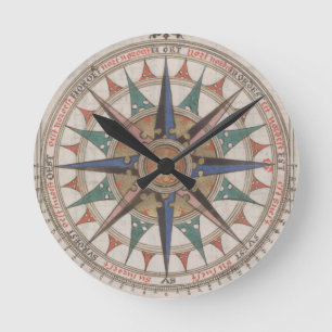 Horloge Ronde Boussole nautique historique (1543)