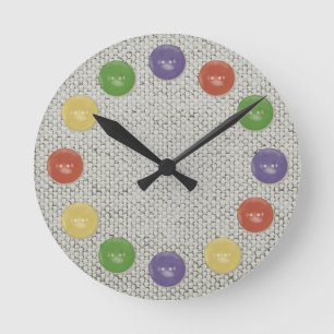 Horloge Ronde Bouton