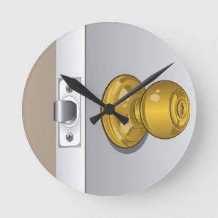 Horloge Ronde Bouton de porte brillant