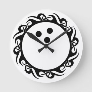 Horloge Ronde BOWLING tribal