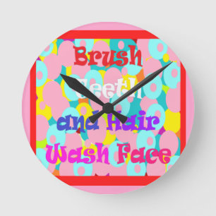 Horloge Ronde Bracelet dents cheveux laver visage amusant enfant