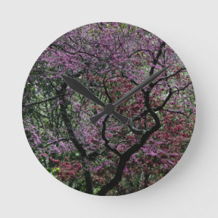 Horloge Ronde Branches et fleurs