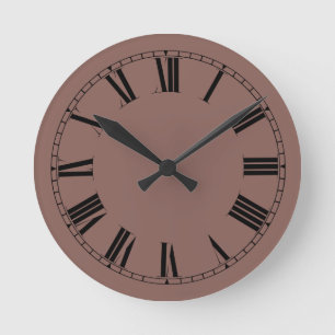 Horloge Ronde Brandy Solid Color