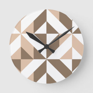 Horloge Ronde Brevet de Brown Beige