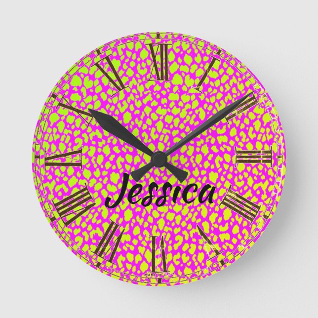 Horloge Ronde Bright Neon 80's Retro  (Recto)