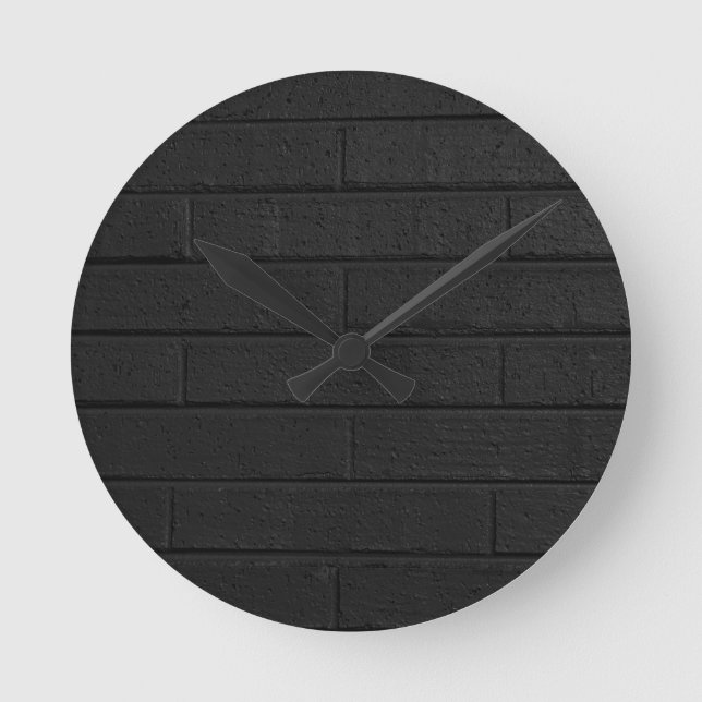 Horloge Ronde Briques noires (Recto)