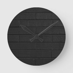 Horloge Ronde Briques noires