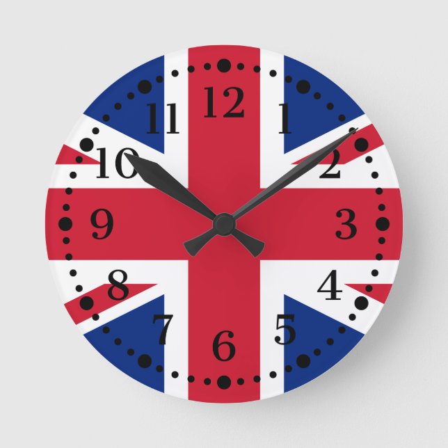 Horloge Ronde British Union Jack Wall Clock (Recto)