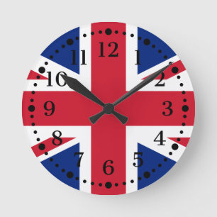 Horloge Ronde British Union Jack Wall Clock