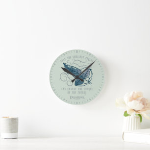 Horloge Ronde Broche elfique de la Communauté Citation Graphique