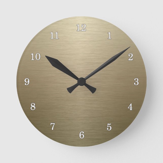 Horloge Ronde Bronze de Brushed (Recto)