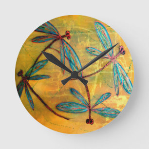 Horloge Ronde Brume de libellule