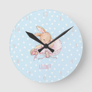 Horloge Ronde BUDGET Baby Girls Poison Named - Bunny Rabbit Ball