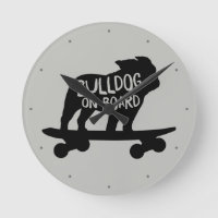 Bulldog à bord | Chien de Skateboard Silhouette