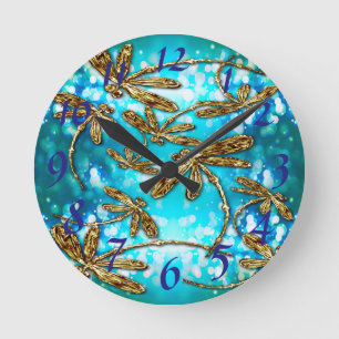 Horloge Ronde Bulles de déménagement de libellule