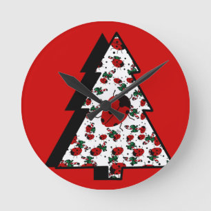 HORLOGE RONDE BULLES DE NOËL