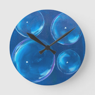 Horloge Ronde Bulles Tourbillonnantes