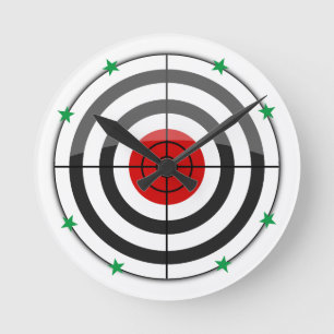 Horloge Ronde Bulls Eye Green Star