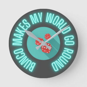 Horloge Ronde Bunco fait mon monde aller autour de Neon