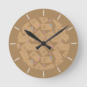 Horloge Ronde Bureau postal Mail Carrier and Postal Worker