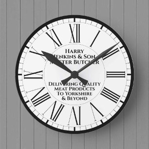 Horloge Ronde Butcher Shop Promotional