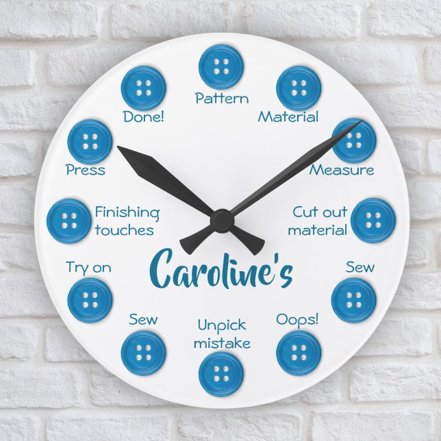 Horloge Ronde Cadeau de couture personnalisé pour couturière amu (Créateur téléchargé)